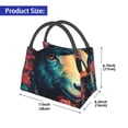 thumbnail image 2 of Fuzoiu Colorful Flower Goat Print Portable Insulation Lunch Bag,Large Lunch Box,Container Reusable Leakproof Tote for Work, Travel, and Outdoor Activities, 2 of 6