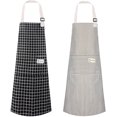 thumbnail image 1 of BAMAIA Tablier de Cuisine Réglable en Lin de Coton avec 2 Poches pour Hommes Femmes, 1 of 7