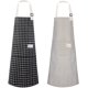 thumbnail image 1 of Paquete de 2 delantales ajustables de lino y algodón con 2 bolsillos para cocinar delantales de cocina para hombres y mujeres Sincero Hogar, 1 of 7