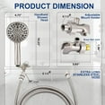 thumbnail image 4 of High Pressure Setting Handheld Shower Head Detachable Showerhead Spray Builtin Power Wash to Clean Tub Tile & Pets Extra Long Stainless Steel Hose Adjustable Br, 4 of 7