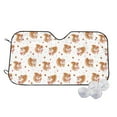 thumbnail image 2 of Picia Squirrel Giving A Gift Curved Windshield Sunshade Accordion Folding Style Auto Shade for Car Truck SUV Van Blocks UV Ray Sun Visor Protector -, 2 of 7