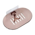 thumbnail image 2 of 2pcs Wall Mounted Soap Rack Bathroom Soap Storage Box Plastic Soap Rack Soap Draining Board with Hook (Coffee), 2 of 7