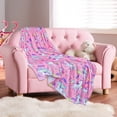thumbnail image 4 of Unicorn Blanket, Pink Unicorn Blankets for Girls, Unicorn Blanket for Girls Bedroom 40x50 Inches, Unicorn Gifts for Girls, Animal Pink Unicorns Throw Blanket, Unicorn Room Decor, 4 of 6