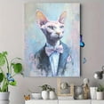 thumbnail image 4 of Dapper Sphynx Cat Portrait Canvas Wall Art, Gentleman Cat Print for Living Room, Bedroom, Office, Study and Den Decor, 4 of 8