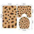 thumbnail image 3 of Beige and Black Of Leopard Print Bathroom Rugs Sets 3 Piece,Toilet Cover Set,Absorbent Non Slip Bathroom Mats Sets with U-Shaped Contour Rug Toilet Rug Set, 3 of 5