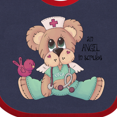 thumbnail image 3 of Inktastic CNA An Angel in Scrubs Teddy Bear Boys Baby Bib, 3 of 3
