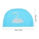 thumbnail image 4 of Gorros de Natación de Patrón de Cisne de PU Tejido Elástico Único de Bargains 1 Pc Azul Cielo Blanco, 4 of 5