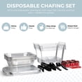 thumbnail image 3 of ALPHA LIVING Disposable Chafing Dish Buffet Set, Food Warmers for Parties, Fuel Cans Complete, 3 of 8