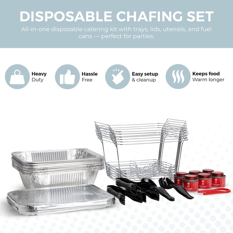 Alpha Living Disposable Chafing Dish Buffet Set, 6-Pack photo 3