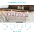 thumbnail image 4 of SURJDE Coffee Mugs Hooks Under Cabinet Coffee Cups Hanging Racks Under Shelf Coffee Mugs Holder with 16 Hooks Utensils Display Hanger for Kitchen Counter Organizer,White, 4 of 7