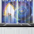 thumbnail image 2 of MKHERT Fantastic Fairyland Seascape Window Curtain Kitchen Curtains Window Treatments 26x39 inch,Set of 2, 2 of 3
