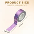 thumbnail image 2 of Uxcell 1 Roll Prism Tape, 15mm Self-Adhesive Holographic Reflective Decorative Tape for Crafts DIY Gift Packaging Art Scrapbook Wrapping Wall Decor, Light Purple, 2 of 6