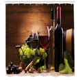 thumbnail image 3 of Ambesonne Wine Shower Curtain, French Gourmet Tasting, 69"Wx84"L, Brown Ruby Pale Green, 3 of 3