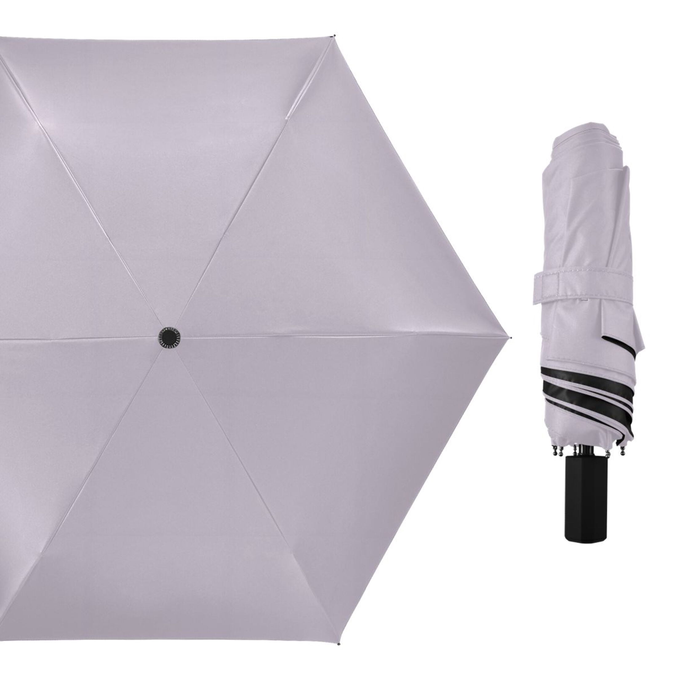 ALAZA Light Purple Background UPF 50+ Compact Folding Umbrella for Rain Travel Umbrella Packable