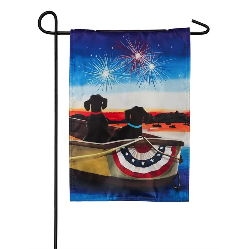 Fireworks With Friends Solar LED Garden Flag Dogs - Walmart.com