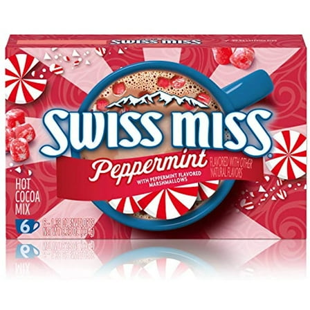 Swiss Miss Peppermint Flavor Hot Cocoa Mix, 1.38 oz 6 Ct - Pack of 1