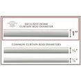 thumbnail image 5 of Exclusive Home Sphere 1" Curtain Rod and Finial Set, Matte Black, Adjustable 66"-120", 5 of 6