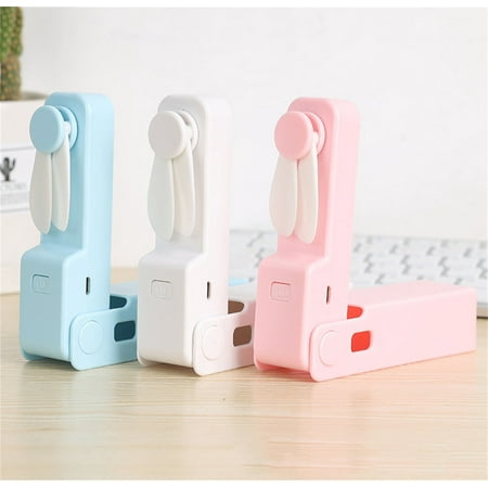 

Frogued USB Charging Portable Fan Handhold Plastic Easy to Carry Foldable Mini Fan for Outdoor (Blue)