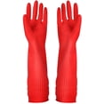 thumbnail image 1 of Guantes de limpieza de goma Guantes para lavar platos de cocina 3 pares, impermeables, reutilizables. (Mediano) Vhermosa Limpieza y Botes de Basura, 1 of 6