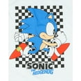 thumbnail image 2 of Sonic The Hedgehog T-Shirt Men's Blue Blur Checkerboard Design Adult Tee, 2 of 5