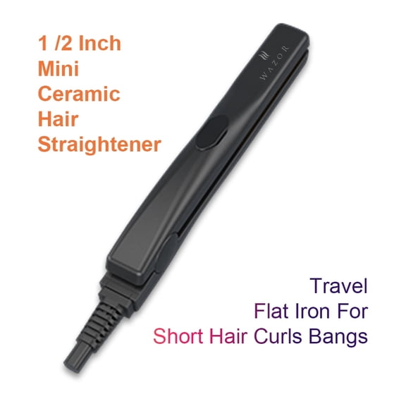 0.5-Inch Mini Hair Straightener – Precision Styling for Bangs, Edges & Touch-Ups, Constant 180°C Ceramic Plate, One-Button Control, Compact Body with 1.8m Cord