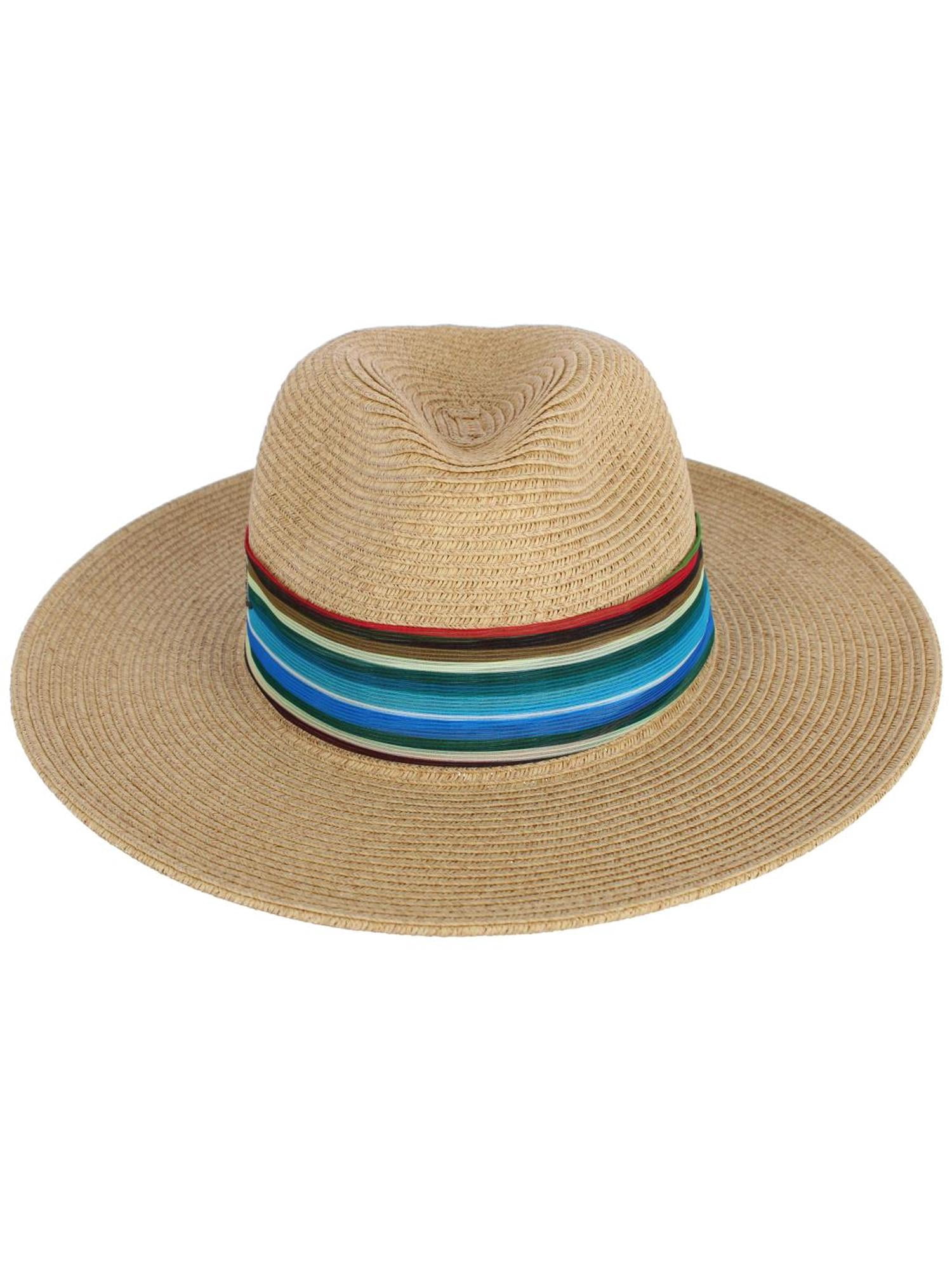Karen Keith Braided Toyo Straw Sun Hat Wide Grossgrain  display picture 2