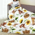 thumbnail image 6 of Honeii Rustic Western Charm Print Fleece Blanket - Throw Blanket for Bed, Sofa, Couch, Camping, and Travel , Microplush Ultra Soft Warm Blanket-60"x50", 6 of 7