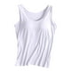 thumbnail image 1 of Camiseta sin mangas con tirantes y relleno en el pecho, sin aros, para yoga y deporte - Poliéster, diseño acanalado, adecuada para ocasiones deportivas informales., 1 of 3