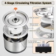 thumbnail image 3 of iPettie 2.5 L Stainless Steel Pet Water Fountain with Replacement Filter & Sponge Filter, 3 of 7