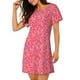 thumbnail image 2 of Easygdp Colorful Sprinkles Donuts Camisón de manga corta para mujer, informal, estampado, 2 of 6