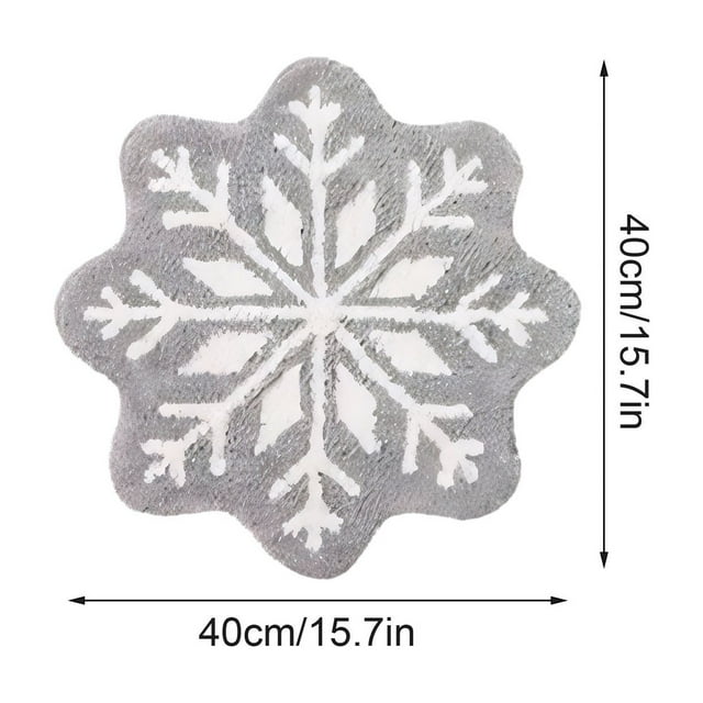 Lksixu Christmas Decorations Snowflakes Rug Winter Snowflake Doormat Snowflake Welcome Mat Cute Christmas Decorative Non-Slip Washable Door Mats For Indoor Outdoor Entrance Home Bathroom for Holiday