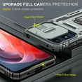 thumbnail image 3 of Rugged Case for Motorola Moto G Play 4G 2024, Sliding Lens Camera Cover Protection Ring Stand Compatible with Magnetic Car Mount Military Grade Shockproof Hybrid Case for Moto G Play 4G 2024, Gray, 3 of 7