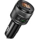 thumbnail image 1 of Bluetooth FM Transmitter, QC3.0 Car Radio Adapter with 2 USB Chargers Microphone (Black), 1 of 5
