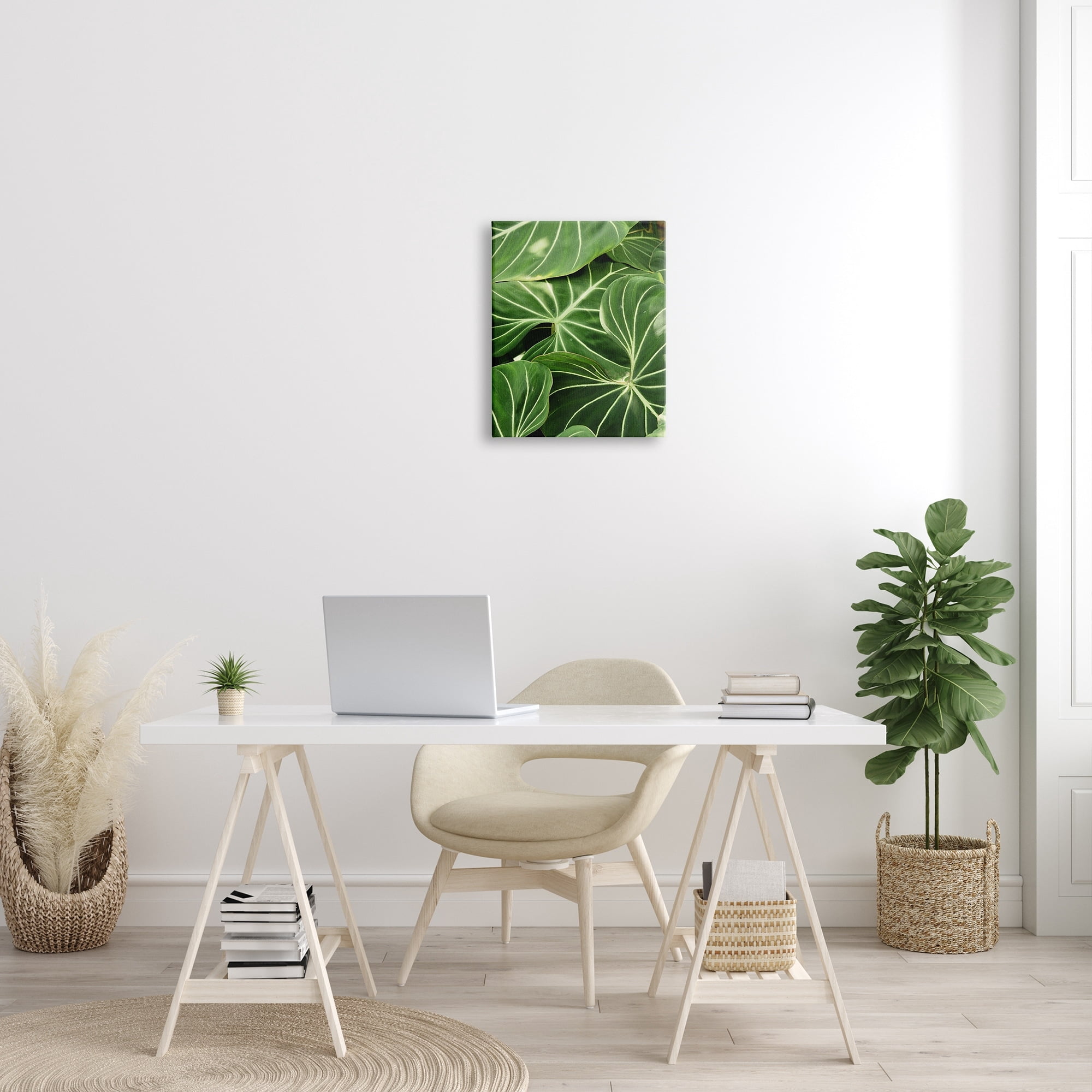 Stupell Industries Lush Green Leaves Vegetation Tropical Plant Photography Photograph Gallery Wrapped Canvas Print Wall Art, Design by Gail Peck