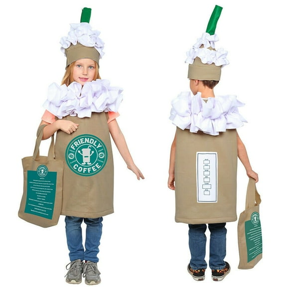 Dress Up America Coffee Costume for Kids - Cappuccino/Frappuccino/Latte Costume