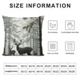 thumbnail image 5 of CMMY Throw Pillow Cover Case Deer Silhouette in Forest Pillow Covers,Soft Decorative Throw Pillow Case for Living Room Bedroom Sofa Couch Cushion Covers 12x12in, 5 of 5