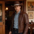 thumbnail image 4 of Hsqqdc Cowboy Hat with Star Band Wide Brim Fedora for Outdoor Events, 4 of 7