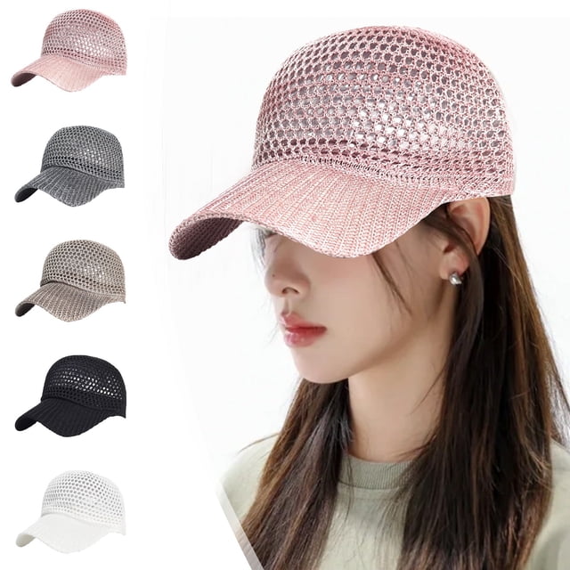 Gorra de béisbol de malla transpirable de malla de béisbol poliéster ajustable 56-58cm • Visera de protección UV exterior • Gorra deportiva casual ligera unisex