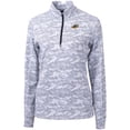thumbnail image 2 of Women's Cutter & Buck  Charcoal Akron RubberDucks Traverse Camo Stretch Quarter-Zip Pullover Top, 2 of 3
