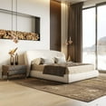 thumbnail image 4 of Modrest Lambert - Queen Modern Beige Upholstered Bed, 4 of 9