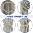 thumbnail image 2 of Magnetic Curtain Tiebacks 4 Pack Curtain Holdback Modern Simple Drape Tie Backs for Thin or Thick Home & Office Window Draperies, 2 of 5