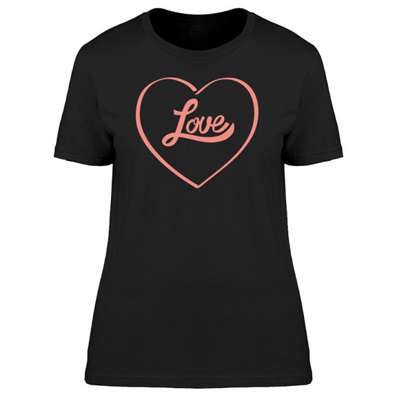 Love Inside Curly Heart Tee Women's -Image by Shutterstock