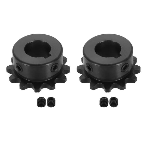 2Pack #35 Chain Roller Sprocket 5/8" Bore 3/8" Pitch 12 Tooth with Set Screws