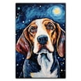 thumbnail image 3 of Thuan Treeing Walker Coonhound Dog Art Van Gogh-Inspired - Contemporary Abstract Modern Dog Wall Decor - Dog Painting Canvas Canvas Print 11x17 inches Unframed, 3 of 6