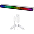thumbnail image 1 of Sound Reactive LED Light Bar, 32 Bit Colorful Sound Control Music Rhythm Dynamic Display Mood Strip Light for Car, Desktop, Gaming Room Decoration, 1 of 8