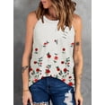 thumbnail image 3 of Women Casual Sleeveless V Neck Tank Tops Shirts Loose Fit Vest Pullover Shirt, 3 of 4