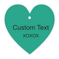thumbnail image 1 of 100 PCS Custom Made Any Text Hang Tags Heart Shape Personalized Wedding Favor Gift Tags, 1 of 1