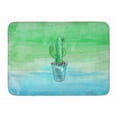 thumbnail image 1 of Carolines Treasures BB7362RUG Cactus Teal & Green Watercolor Machine Washable Memory Foam Mat, 1 of 4
