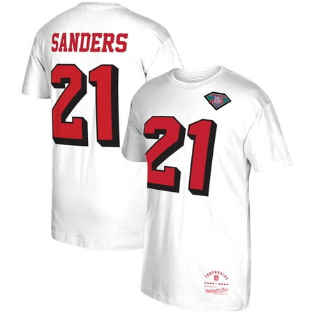 - Deion Sanders San Francisco 49ers Mitchell & Ness Throwback Player Name & Number T-Shirt - White