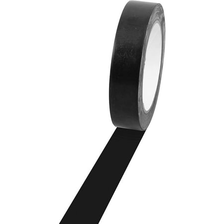 Champion Sports Floor Marking Vinyl Tape, Black, 1" x 36yd